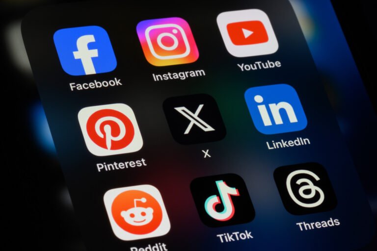 social media apps on smartphone